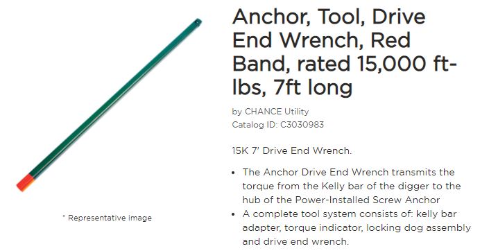15K 7FT DRIVE END WRENCH